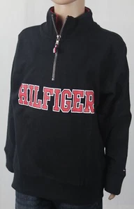 Tommy Hilfiger Kids Black 1/2 Half Zip Mock Turtleneck Sweater NWT - Picture 1 of 1