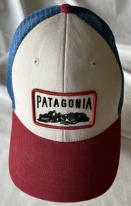 Patagonia Red White and Blue SnapBack Mesh Hat Cap Adjustable - Picture 1 of 7