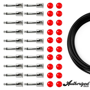 George L's .155 lötloses Pedalboard Effektkabel rot & schwarz Kit | 20/20/20 - Bild 1 von 6