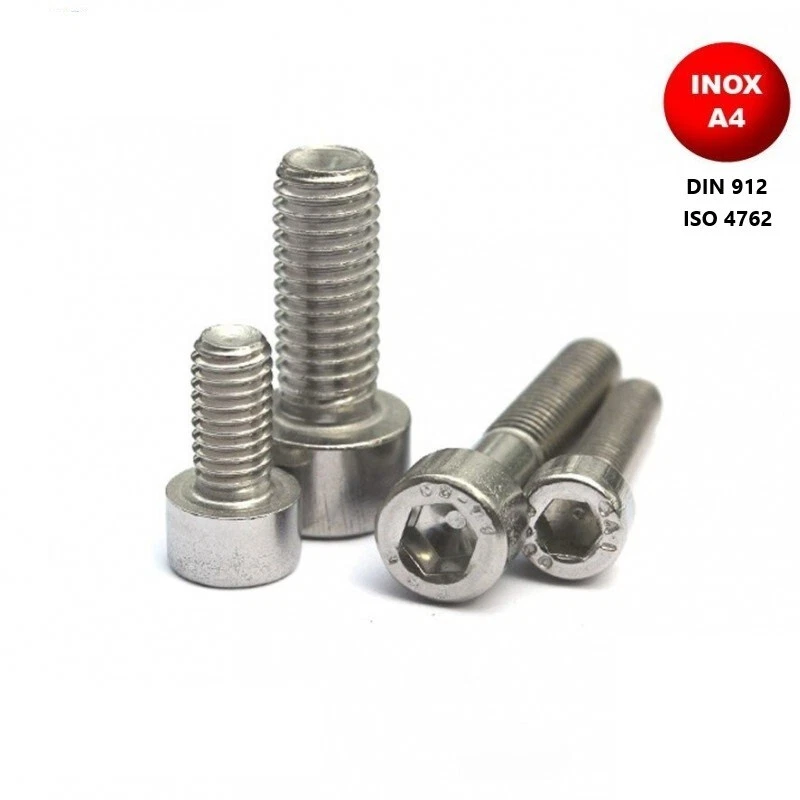 Vis BTR Inox A4 DIN 912 6 pans Hexagonale  M5 M6 de 10 à 40mm - Photo 1/1