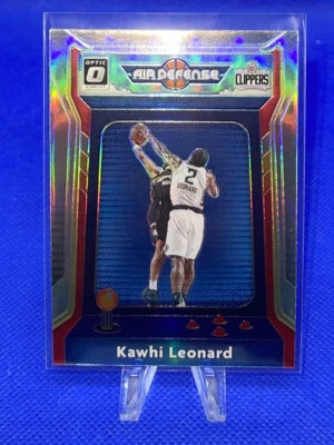 2020-21 Optic #4 Kawhi Leonard Holo Silver Prizm Air Defense Clippers - Image 1 of 2