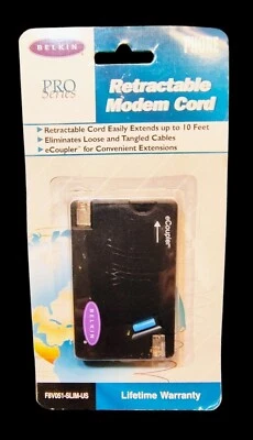 Belkin Pro Series Retractable Modem Cord, Extends to 10 Feet - Image 1 of 3