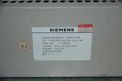 Siemens Simatic SVS2 E110, 120, 220, 240 G24/5/WG Einbau-Netzgerät power supply - Bild 1 von 3