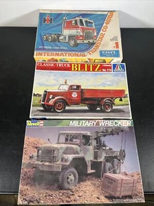 Lot 3 Model Kits INTERNATIONAL TRANSTAR CO-4070A, Military Wrecker, Blitz [CA12] - Picture 1 of 24