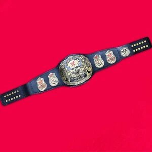 WWF SMOKING SKULL WORLD HEAVYWEIGHT CHAMPIONSHIP BELT 2MM BRASS ADULT SIZE - Picture 1 of 12