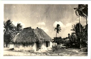 RPPC PANAMA MITTELAMERIKA SAN CARLOS SZENE ECHTFOTO POSTKARTE D3 - Bild 1 von 2