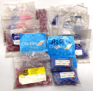 Pin Terminal Electrical Insulated Splice Crimp Connectors Blue & Red 9.5 & 12mm - Picture 1 of 9
