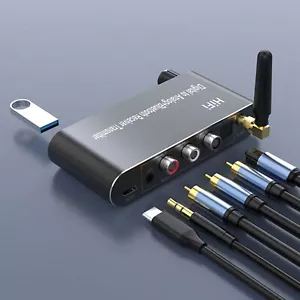 RCA USB BT 5.1 Receptor Bluetooth DAC Digital Óptico a Analógico Audio Convertidor - Imagen 1 de 14