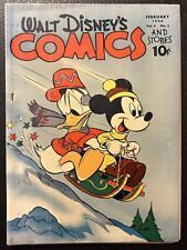 1944 WALT DISNEY COMICS & STORIES #41 VG Scarce! CARL BARKS! Mickey Mouse! LCFLD