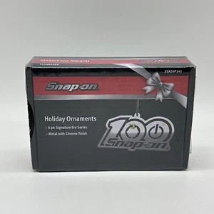 Snap On Tools Set Of 6 100th Anniversary Metal Holiday Ornaments SSX20P141 NIB - Picture 1 of 2
