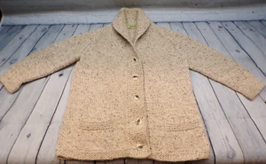 Kennedy Of Ardara Womens 100% Wool Irish Hand Knit Sweater Cardigan - Picture 1 of 10