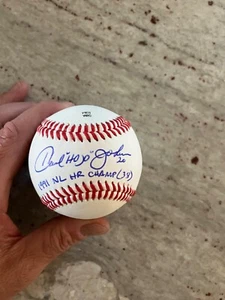 NY Mets Howard Johnson autographed baseball “ 91 NL  HR Champ” - Picture 1 of 2