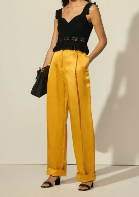 Pantalón para mujer Sandro Paris talla 34 FR/XS mezcla de lino SFPPA00740 Foto 1 de 4