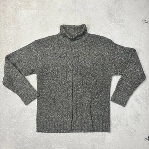 Gazman Knit Sweater Jumper Men Medium M Turtle Neck Solid Grey Wool Blend - Bild 1 von 7