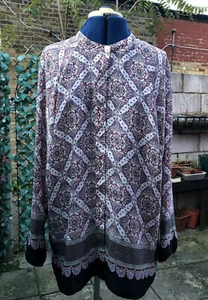 BNWT ZIZZI WHITE PINK FLORAL WORK CASUAL SHIRT TOP BLOUSE SIZE L UK 20/22 ♡♡♡ - Picture 1 of 11