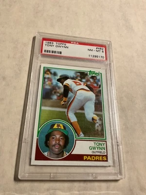 SAN DIEGO PADRES TONY GWYNN 1983 TOPPS  BASEBALL  CARD  PSA 8 - Image 1 of 2