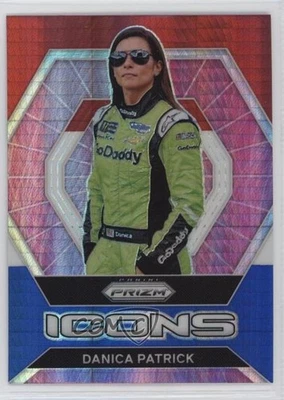 2022 Panini Prizm Icons Red White & Blue Hyper Prizm Danica Patrick #86 - Image 1 of 2