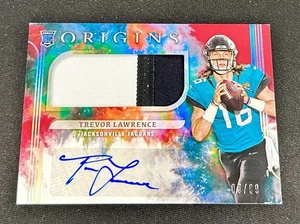 2021 Trevor Lawrence Panini Origins Red Rookie Patch Auto /99 RPA #151 Autograph - Picture 1 of 2