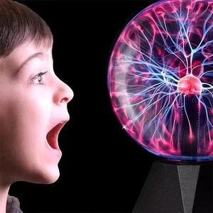 8 Inch Sound Control Magic Plasma Ball Lamp LED Night Light Atmosphere Touch - Picture 1 of 11