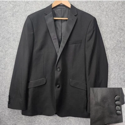KENNETH COLE Reaction Tuxedo Mens 40R Small Black Formal Tech Suit Jacket Groom - Image 1 of 4