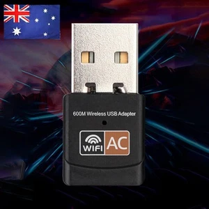 600Mbps WiFi Wireless USB Adapter Dual-Band USB Network Card for PC Computer - Afbeelding 1 van 5