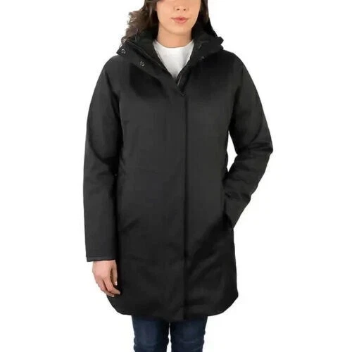 Parka Kirkland Signature para mujer negra jaspeada 3 en 1 impermeable 2XL / XXL Foto 1 de 4