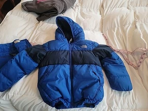 Boys The NORTH FACE Winter Lined Jacket Blue Toddler 5 - Picture 1 of 4