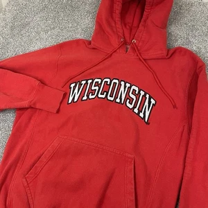 Vintage Steve And Barrys Wisconsin Badgers Reverse Weave Hoodie Herren XS rot Y2K - Bild 1 von 10
