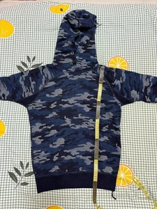 Pure Blue Japan Indigo Camouflage Parka Jacket Cotton Japan Made Okayama Denim - Picture 1 of 5