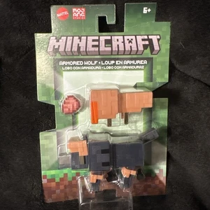 Figura Mattel Minecraft Lobo Blindado con Armadura y Armadillo Escudo 2" NUEVA 2024 - Imagen 1 de 2