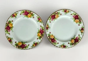Royal Albert Bone China OLD COUNTRY ROSES Platos de Ensalada 8" Juego de 2 NUEVO ESTADO - Imagen 1 de 4