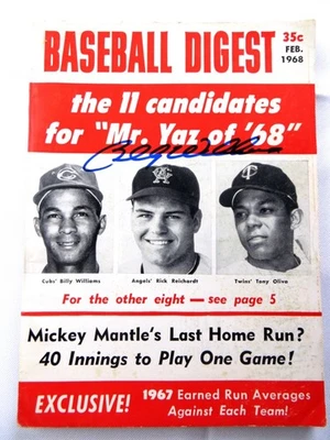 Billy Williams Signed Autographed Magazine Baseball Digest 1968 Cubs JSA AG71922 - Image 1 of 4