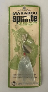 Señuelo de pesca vintage The Original Marabou Spinrite NUEVO en paquete original - Imagen 1 de 2