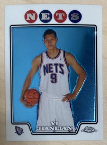 YI JIANLIAN - 2008-09 Topps Chrome #70 - NEW JERSEY NETS