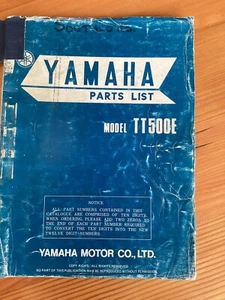 TT500E 1977 Parts Book Yamaha Genuine List Manual Free Post - Picture 1 of 5