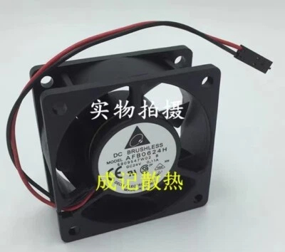 Delta AFB0624H DC24V 0.11A 60*60*25MM 2-Pin Inverter Cooling Fan - Image 1 of 3