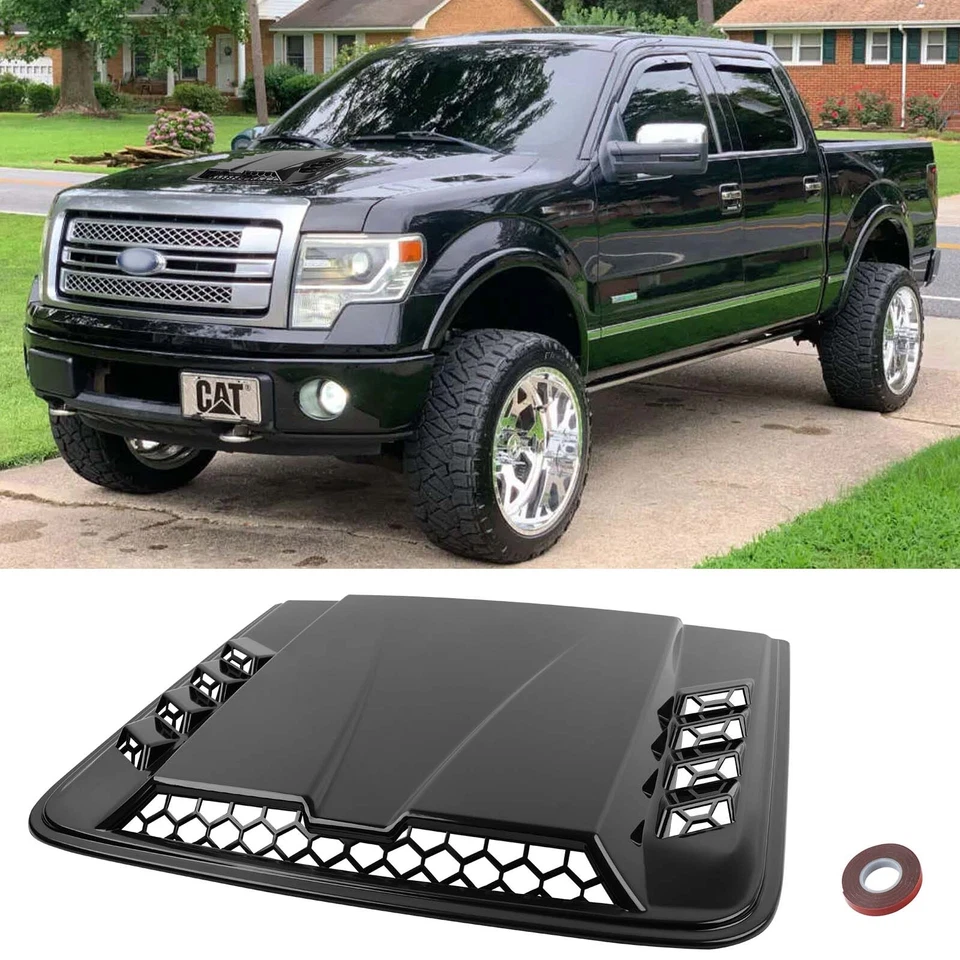 For Ford F-150 F-250 F-350 Car Air Flow Intake Hood Scoop Vent Bonnet Trim Cover - Image 1 of 4