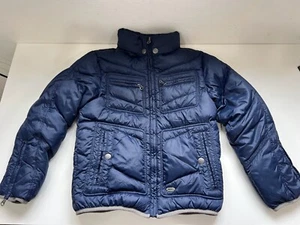 Diesel Kids Boy Duck Down Filled Puffer Jacket Blue Size Medium - Picture 1 of 14