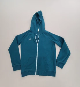 Umbro Sweater Boys Large Blue Green Hoodie Full Zip Outdoors Comfort - Picture 1 of 7
