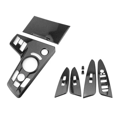 For Kia Sportage NQ5 Carbon Fibre Gear Shift Panel Cover Window Lift Switch Trim - Image 1 of 4