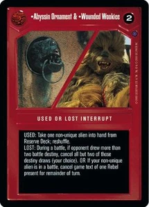 Star Wars CCG Reflections II Abyssin Ornament & Wounded Wookiee - Picture 1 of 1