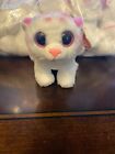 TY Beanie Boos 6" TABOR the Pink & White Tiger Plush Stuffed Animal Toy NWT