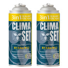 ClimaSet 2x 3en1 R134a réfrigérant pour climatisation avec produit d'étanchéité