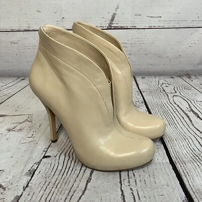 Barneys New York Co Op Botas Mujer 9 Desnudo Miami Arena Cuero Stiletto Zapato Foto 1 de 4
