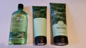 Bath & Body Aromatherapy ZEN GARDEN Body Wash & Foam Bath Wash & Cream Lot of 3 - Picture 1 of 2