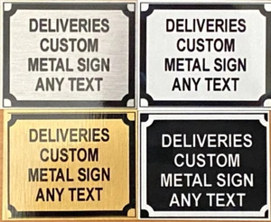 Personalised Parcel Delivery Metal Sign Custom Print Courier Deliveries Delivery - Picture 1 of 13