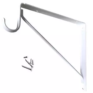 Welded HEAVY DUTY Closet Rod & Shelf Support Bracket - White - Picture 1 of 3