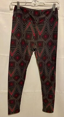 Leggings Lularoe geométricos para mujer talla única 2-10 pequeños medianos grandes Foto 1 de 4