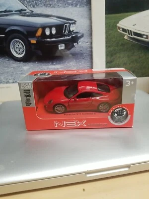 Welly Nex Porsche 911 Carrera S -- 1:32 Scale red Model Car Pull Back and Go - Image 1 of 4