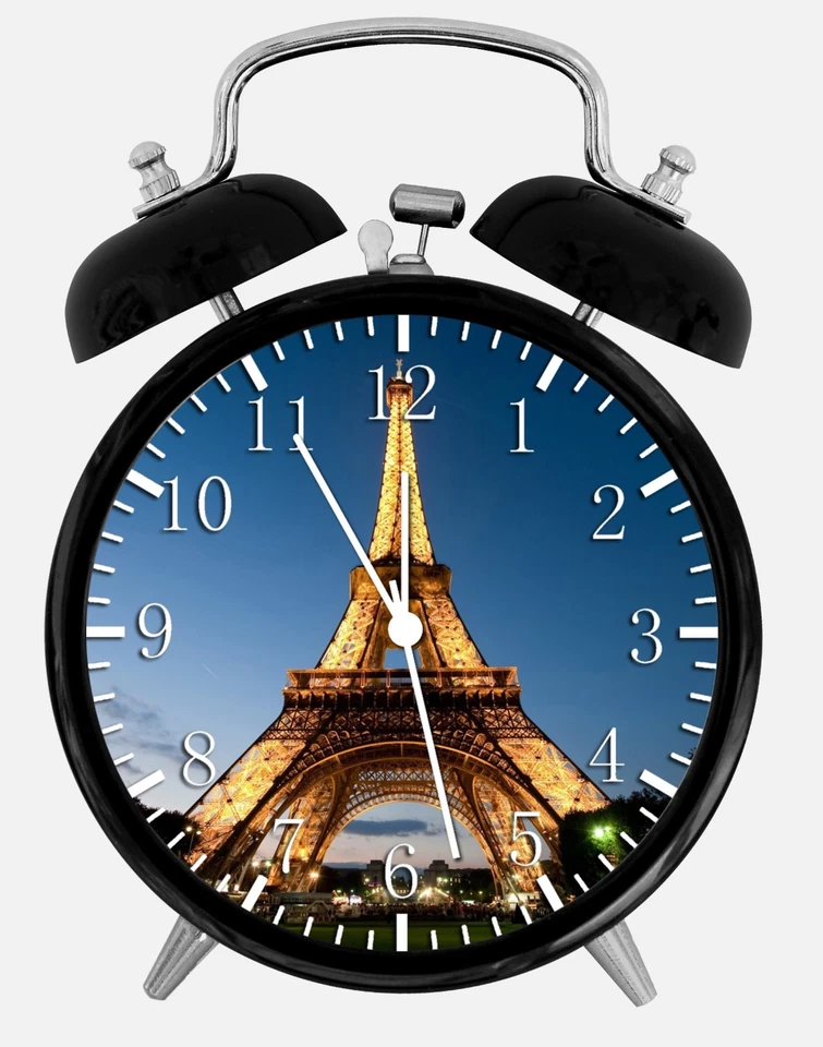 Eiffel Tower Alarm Desk Clock 3.75" Home or Office Decor W398 Nice For Gift - Image 1 of 1